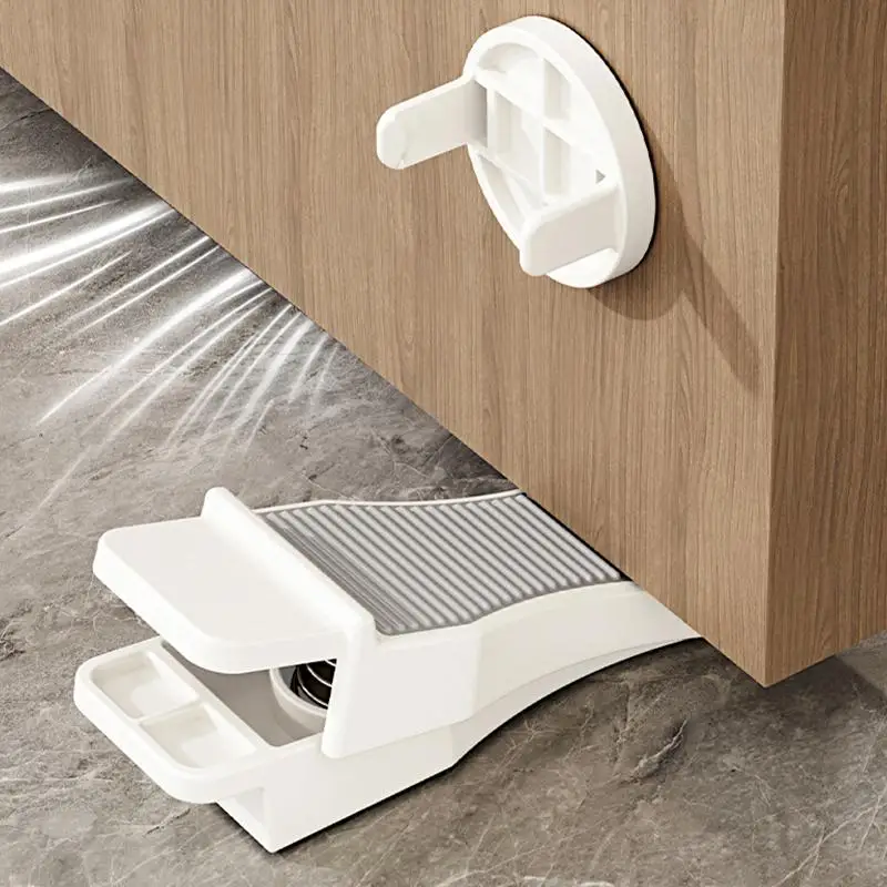 Non Slip Rubber Adjustable Height Door Stopper Wedge Windproof Anti Collision Floor Protector For Home Office Door Use