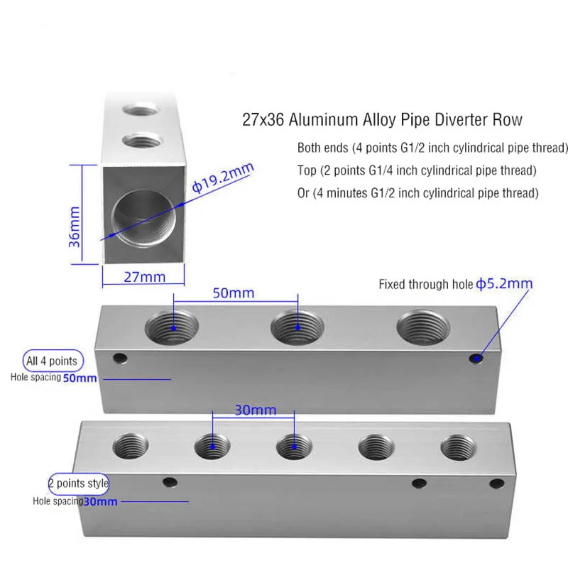 Distributor 27x36 Multi-line Air Exhaust Distributor Splitter Plate Multi-line Water Distribution Pipe Water