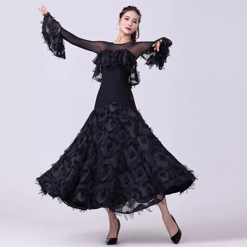 Elegant Ballroom Dance Dress for Women Competition 2023 New High-end Modern Dancing Clothes Standard Waltz Performance Costumes