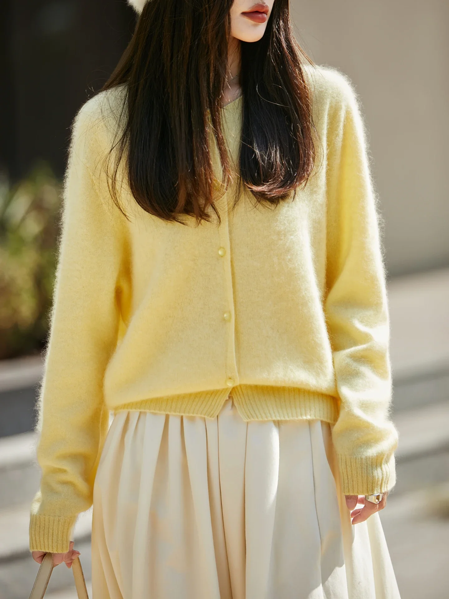 

Soft Warm Women Cardigan Sweater 100 Percent Knitwear Loose Casual Long Sleeves Autumn Winter Clothing