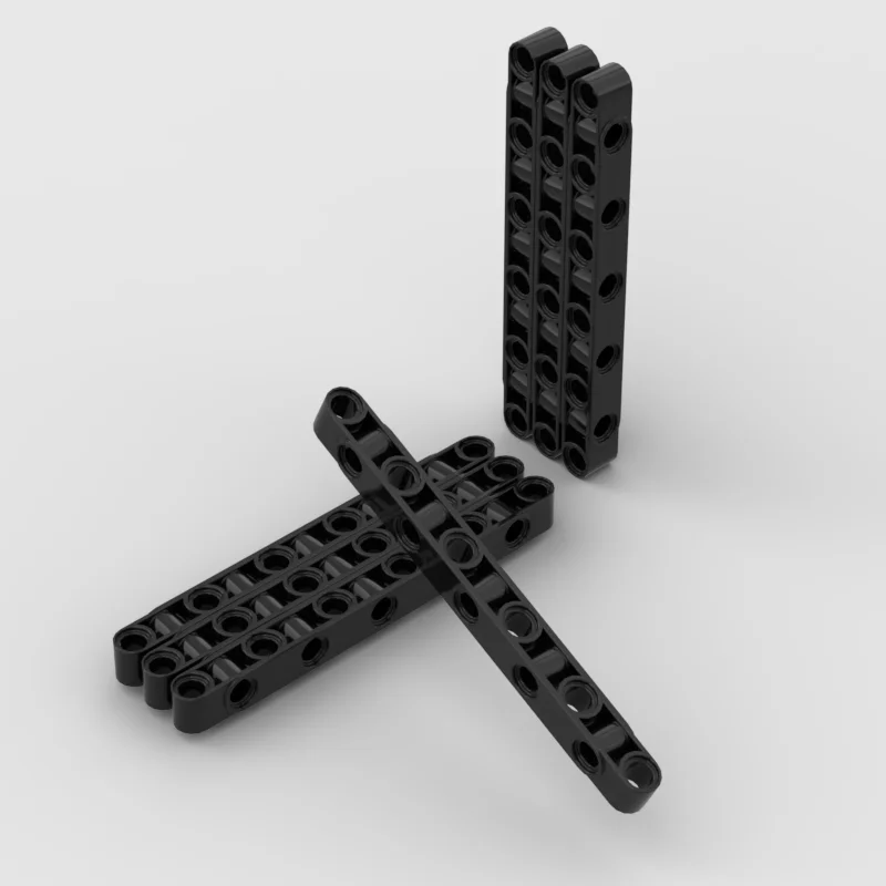 15pcs Perpendicular Holes Thick Steering Beam Arm Technical Bricks Parts 1x11 Classic Educational Replace EV3 DIY Kid Toy 73507