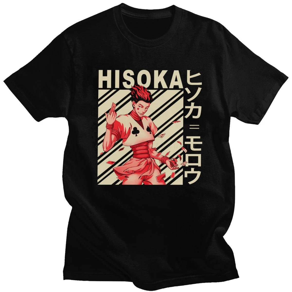 Hisoka Morow  X  T Shirts for Men Soft Cotton Morou T-shirt Anime Manga Hxh Tee O-neck Short Sleeved Tshirt Clothing