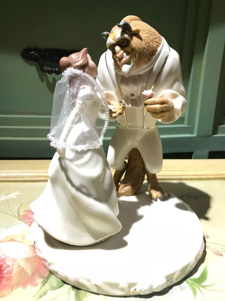 American Gilt Beauty And Beasts  Ceramic Limited Edition Sculpture Romantic Love Story Figures Ornaments Wedding Gifts