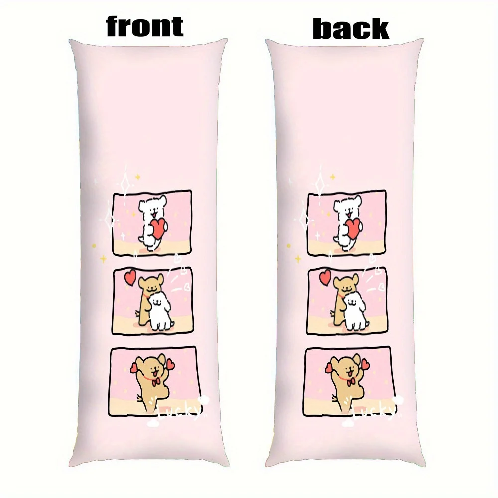 2D 1pc Cute Puppy Full Body Pillowcase, 50.8X137.16 cm - Dual-Sided, Breathable And Comfortable, Suitable for Side, Back, And St