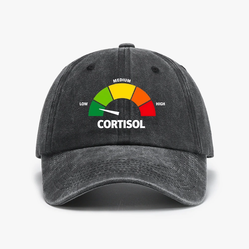 Low Cortisol Levels v Meme Baseball Cap For Men Women Adjustable Cotton Soft Top hat Fashion Washed cowboy Hats