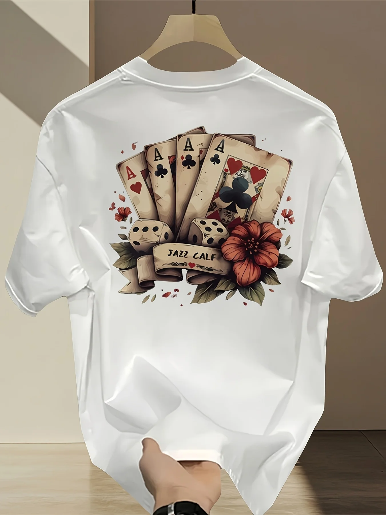 Sommer Neue Mode Herren Lockeres T-Shirt - Vielseitig und Bequem Retro-Trend Hip-Hop Street-Style aus 100% Reiner Baumwolle