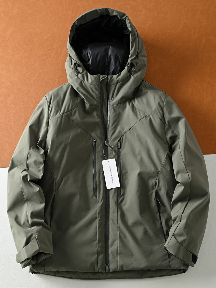 

Men's Winter Lightweight Thiened Warm Windproof Waterproof Hooded Cotton Jaet Faion Urban Sle Long Sve Regular Fit