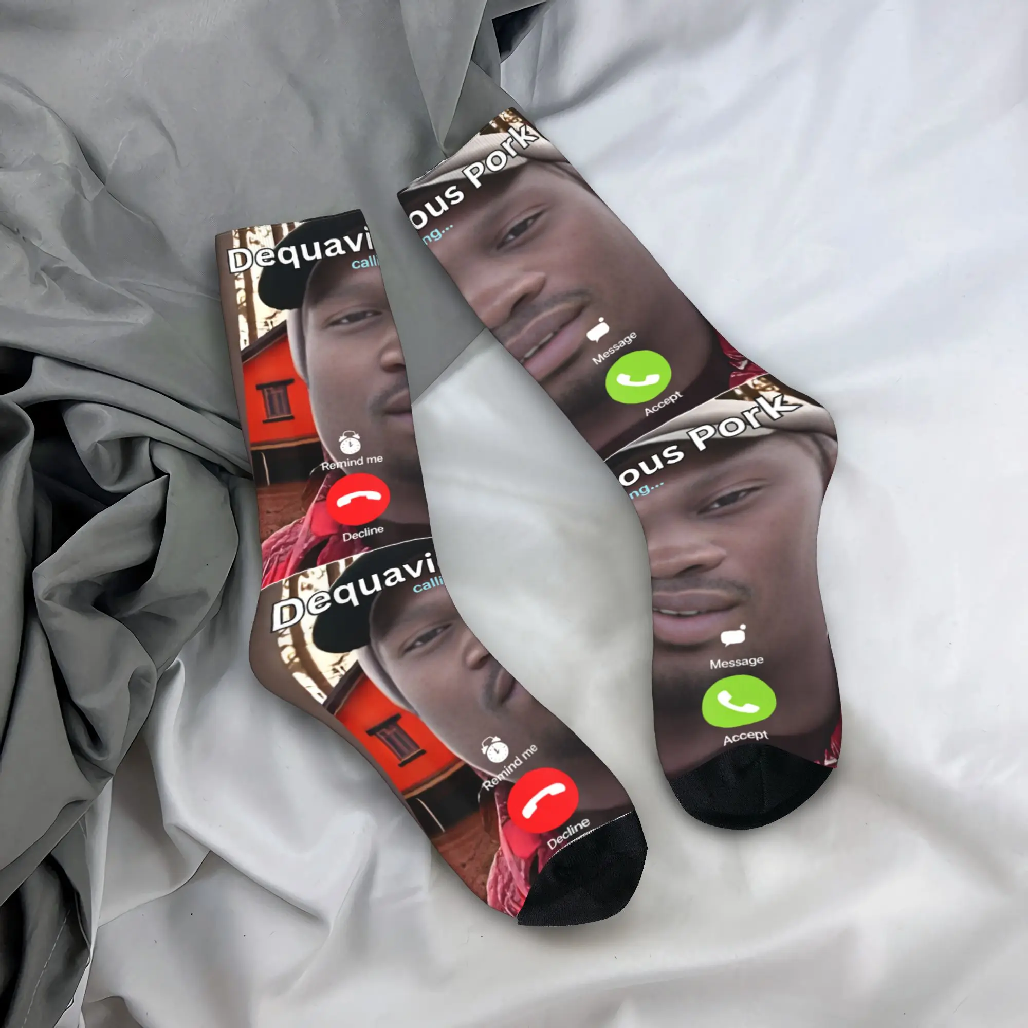 

Adults Men Socks Dequavious Pork Calling Incoming Call Dequavious Pork Stockings Anti Skid High Quality Socks Autumn Socks