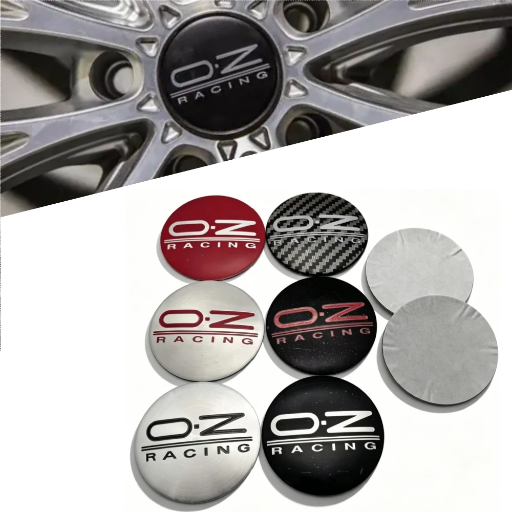 

4pcs 55mm 62mm OZ O.Z Racing Logo Emblem Car Stickers Accessories for M582 M595 Car Wheel Center Caps Hub Cap Rim Cover Badge