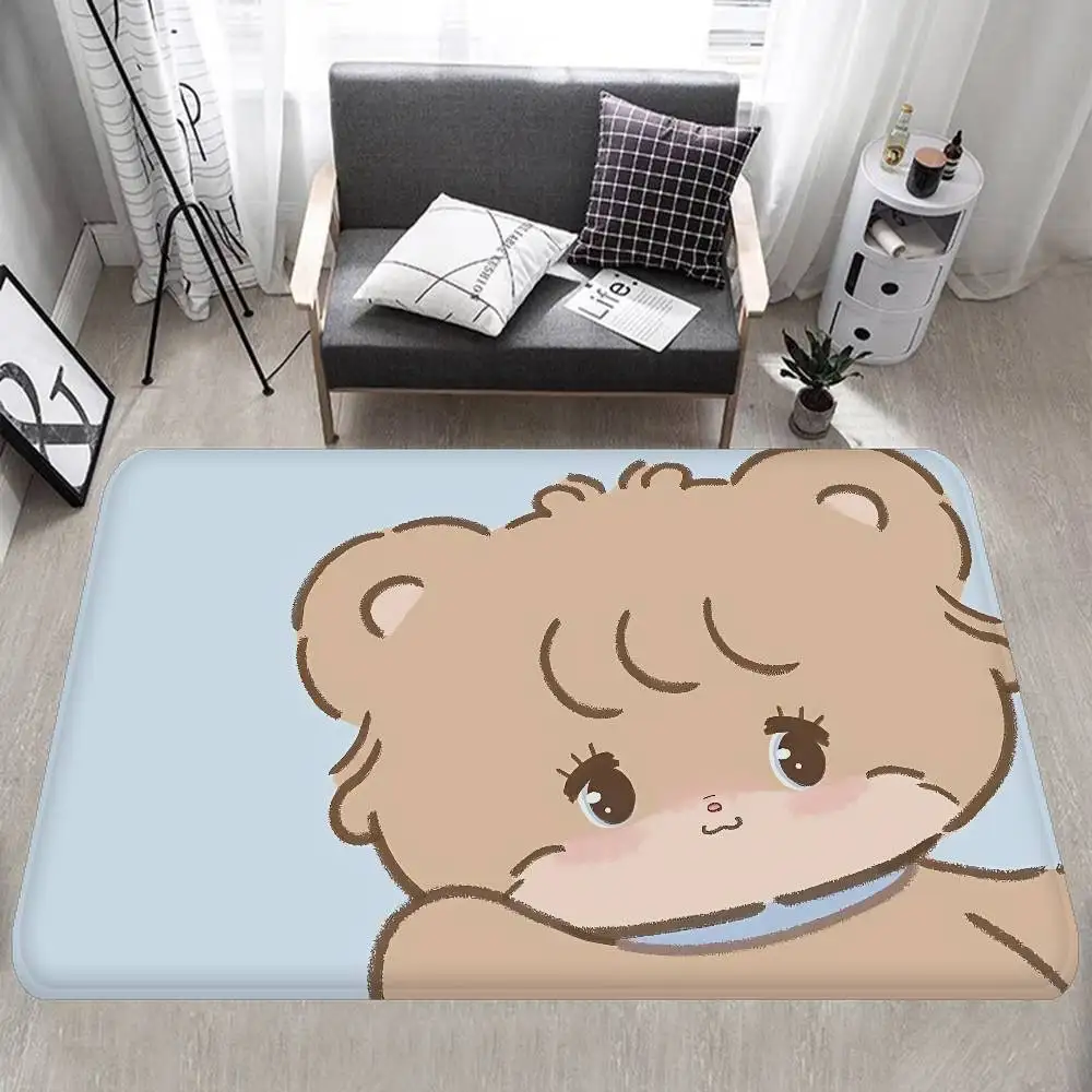 Cute Cat Mikko I-illustrations Kitchen Mat Kids Room Bedroom Decoration Balcony Anti-Slip Doormat Living Room Alfombra