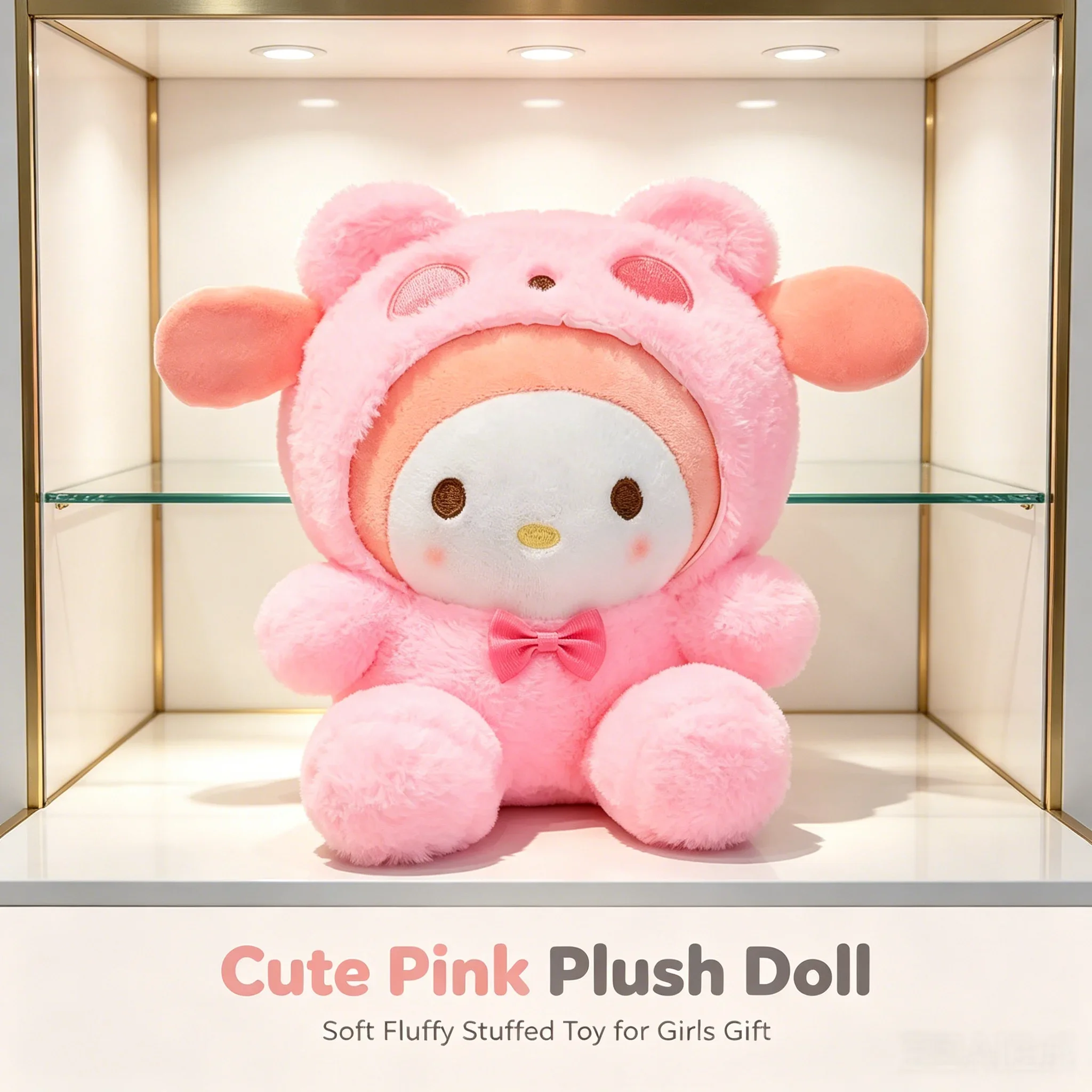 Niedliche Weiche Sanrio Plüschpuppen mit Kleidung Kuromi Pochacco Cinnamoroll Raumdekoration Kindergeschenk – Detail 3