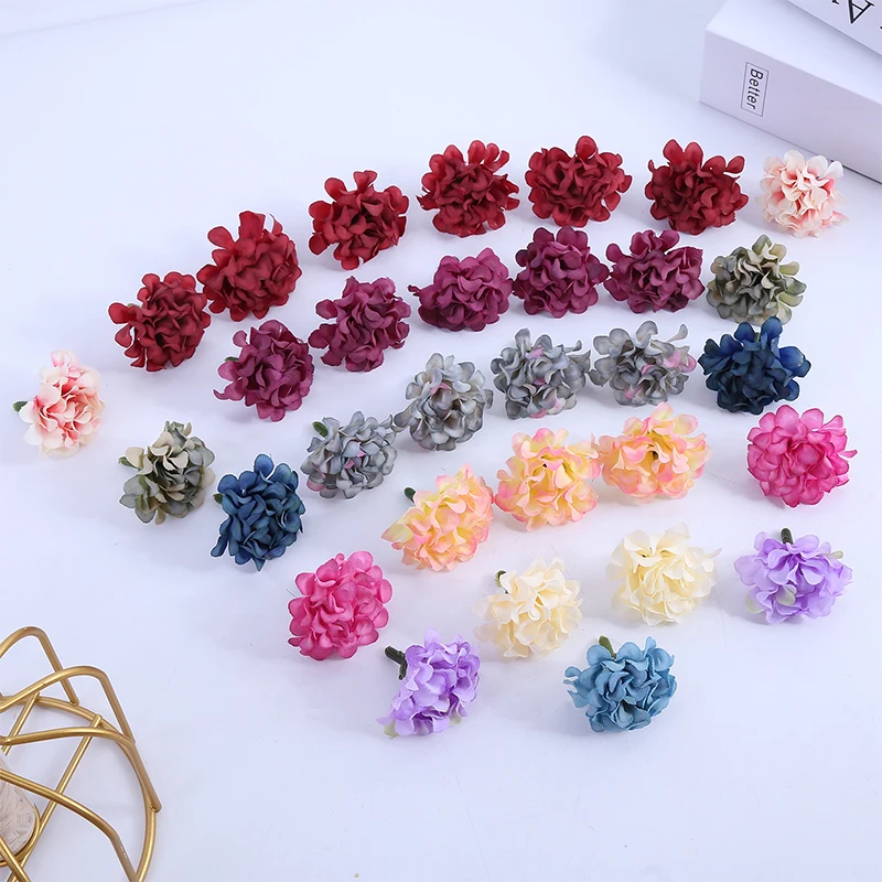5/10/20Pcs Artificial Flowers Heads 3.5CM Fake Flower for Home Decor Party Wedding Marriage Decortion DIY Crafts Wreath Ornament - view 4