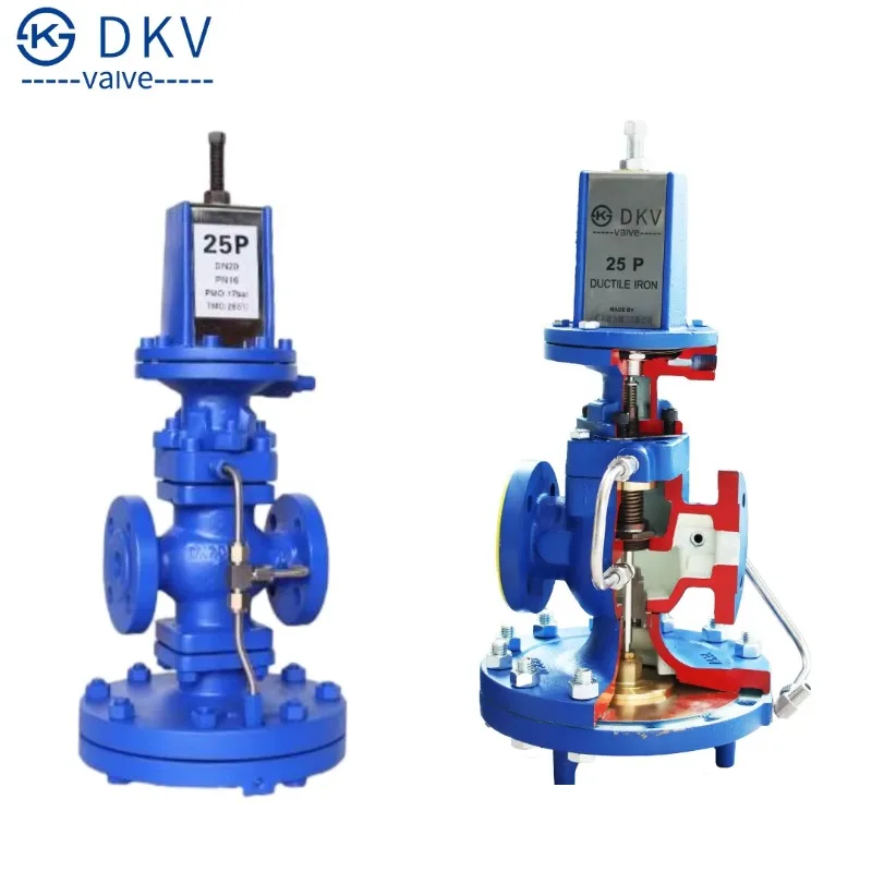 DKV 25p DP27 Cast Steel WCB PRV Pilot Operated Diaphragm Steam Pressure Regulating Valve