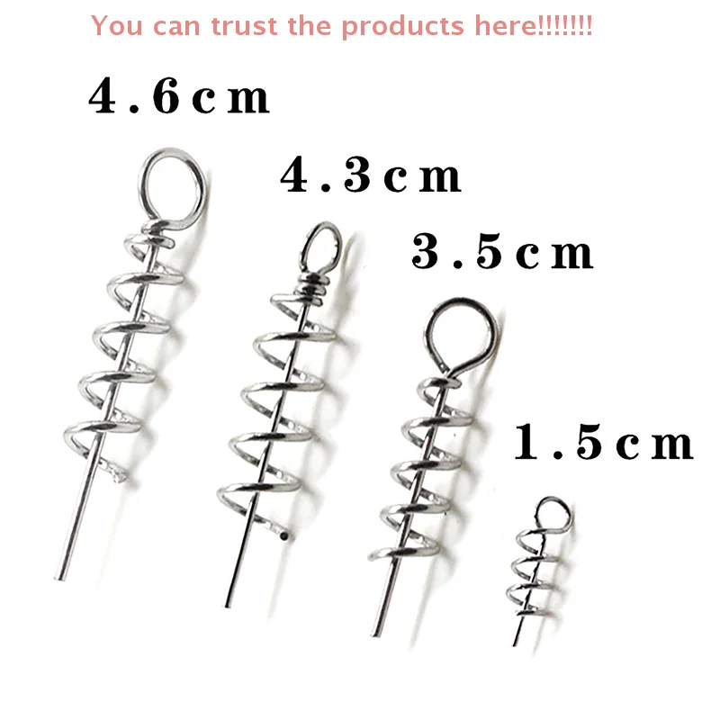 

10Pcs Spring Lock Pin Crank Hook Fishing Connector Stainless Steel Rotary Fixation Luia Soft Bait Fittings