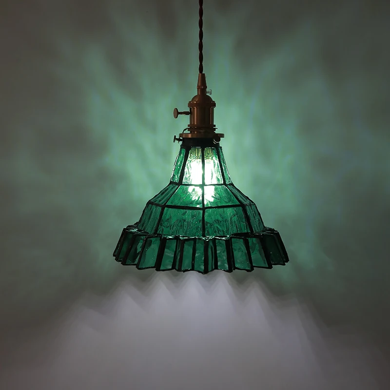 

Chandelier French dining room living room bedroom entrance retro glass lamp Room decoration