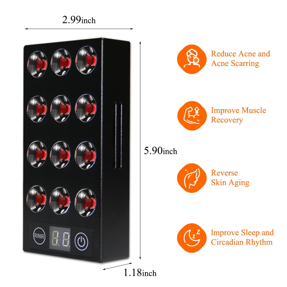 Customization Internal Battery Time Switch Red Light Therapy Lamp 660 850