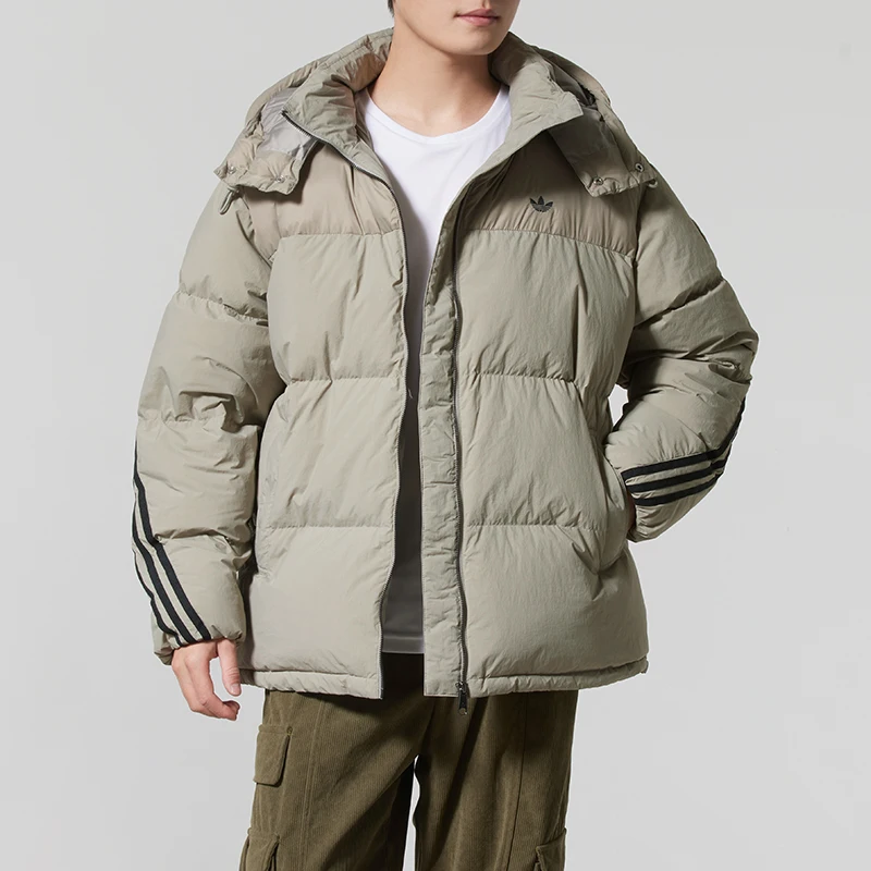 Adidas (Adidas) Trefoil down Jacket Men's Warm Hooded down Jacket Windproof Casual Sportswear Kc2563