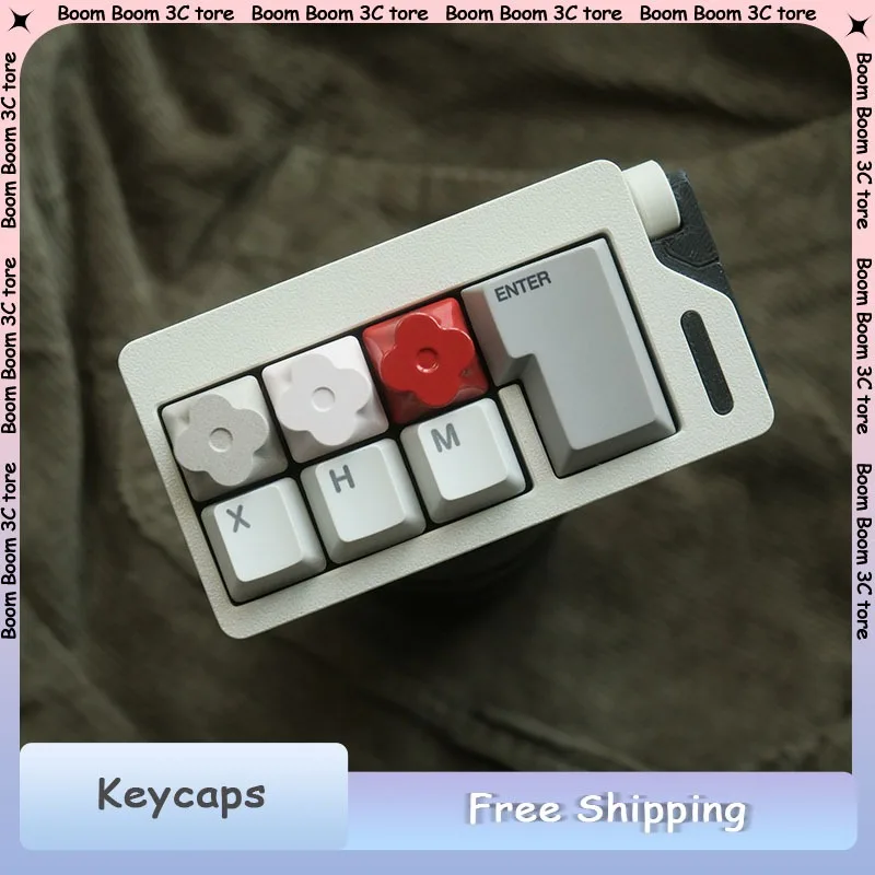 

Цветочные металлические колпачки для клавиш Персонализированные колпачки для клавиш из алюминиевого сплава с ЧПУ Индивидуальный профиль вишни R4 Цветочный колпачок для механических клавиатур