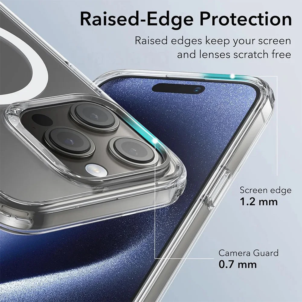 Magnetic Clear Slim Phone Cases for iPhone 15 Pro Max 14 Plus 13 12 11 Rugged Transparent Protective Phone Covers image 3