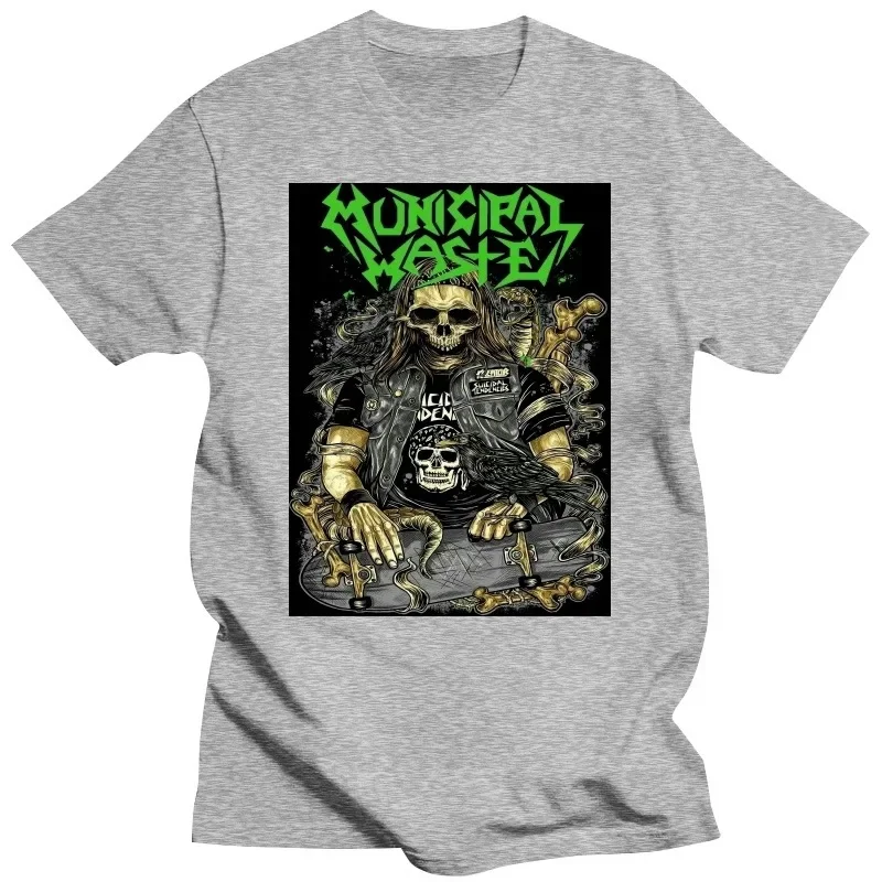 عبر الحدود الأوروبية القطن TBand النفايات البلدية SK8 تي شيرتات قصيرة الاكمام تنفس شريط نمط جميع المواسم الرجال المحملة #3