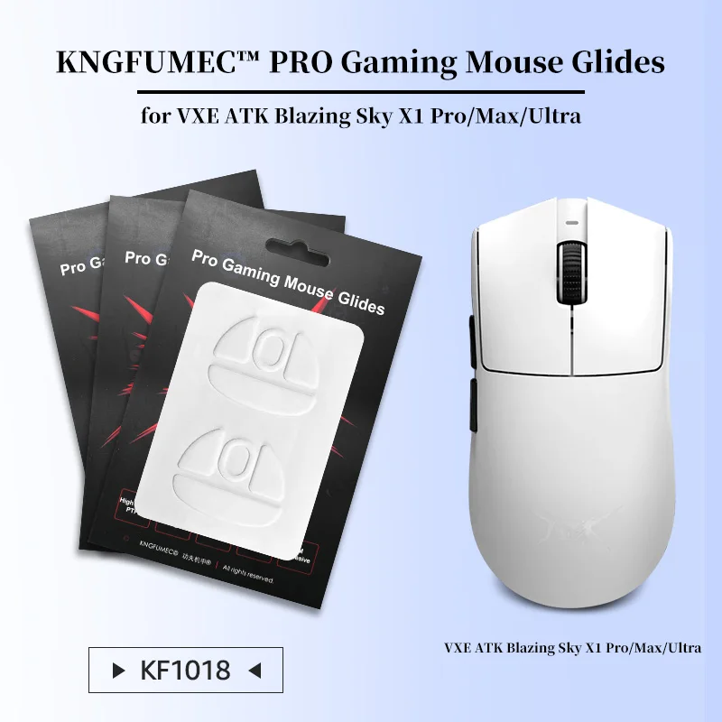 KNGFUMEC 2 Sets Mouse Skates Feet PRO Gaming Mouse Glides for VXE ATK Blazing Sky F1 Pro