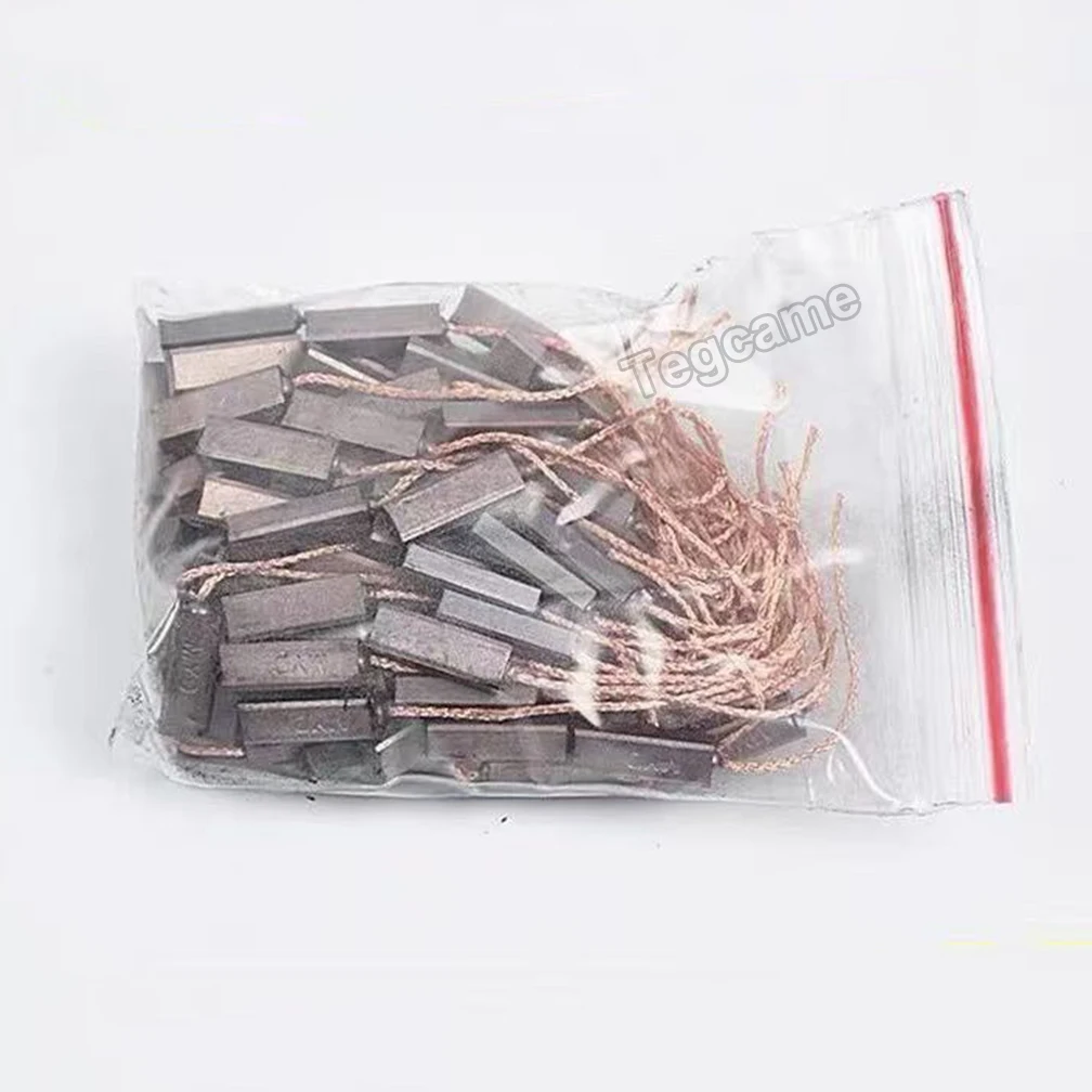 50/100 peças para gerador de carro valeo halla escova de carbono escova elétrica 4.5*6.5*20mm alta resistência de cobre