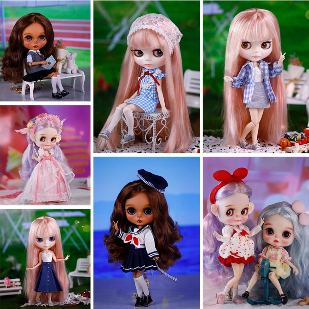 

Outfit For ICY DBS Blyth Doll Cute Casual Dress College Cosplay Uniform For 1/6 BJD Azone S Jerry B Jessi Five