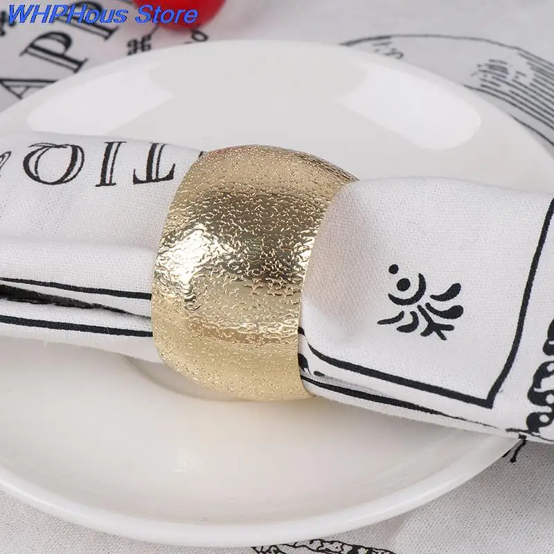 Wedding Napkin Rings Table Decoration Hotel Room Golden Ring Napkin Buckle Western Restaurant Metal Napkin Circle Cloth Ring