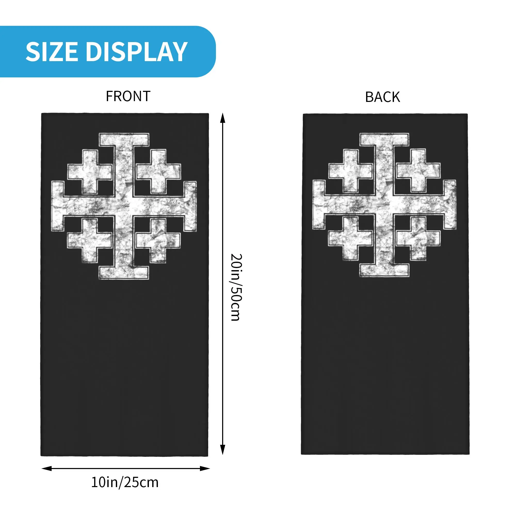Knight Jerusalem Cross Christian Bandana Neck Cover Balaclavas Face Mask Scarf Printed Templar Jesus Headband Men Women Adult