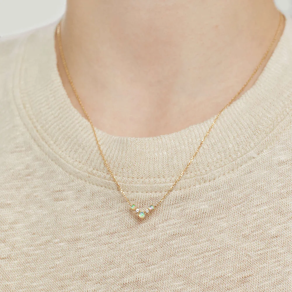 DPLAOPA 925 Sterling Silver Gold MoonStone Stud Erring Queen Ring V Luxury Choker Necklace Long Chain Women Wedding Fine Jewels