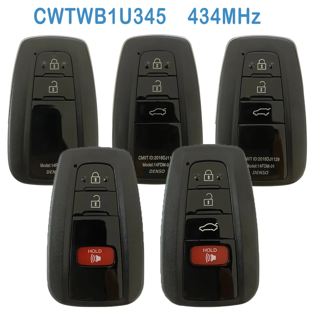 

2 Pcs/lot B2U2K2R Auto Smart Remote 2/3/4 Buttons 434MHz Replace Car Key For Toyota Corolla 2019 2020 2021 2022