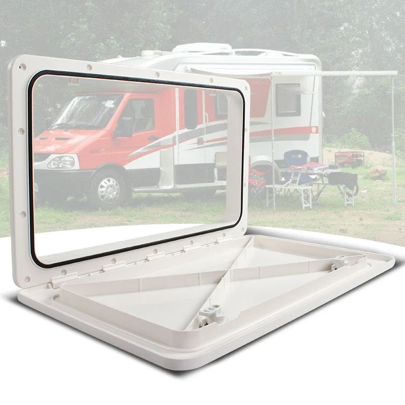 

RV Hatch Cover Caravan Motorhome Square UV Resistance Opening Angle with Lock Boat Deck Plate Yacht Accessories Hatch Door