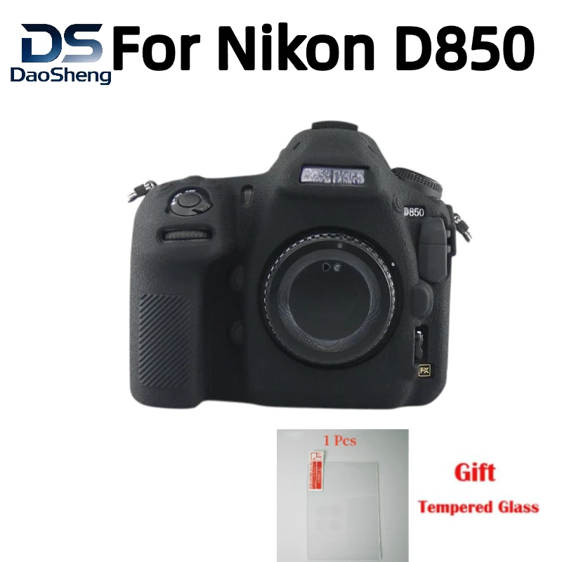 Camera Bag For Nikon D850 Silicone Case Protective Soft Rubber Silicone Armor Skin photography case bag+ 1PCS Free Tempered Film