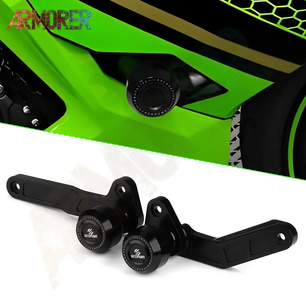

Motorcycle Accessories CNC Frame Slider Fairing Falling Protector Crash Guard For Kawasaki N-INJA N inja400 Nin ja ni-nja 400