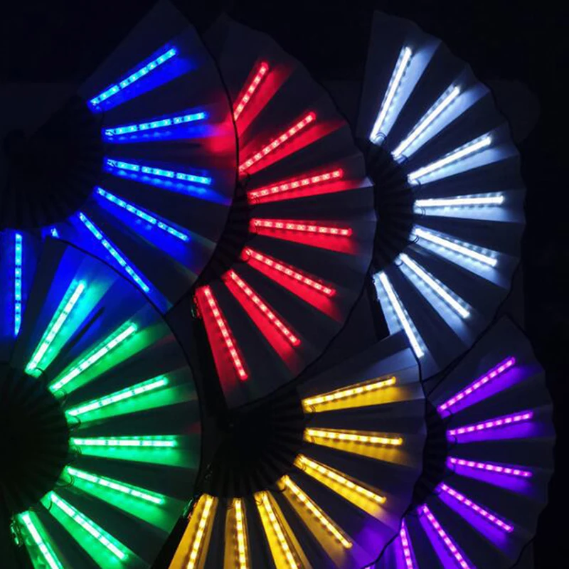 Party LED Fan Luminous Stage Performance Show Light Up Fan Birthday Party Gift