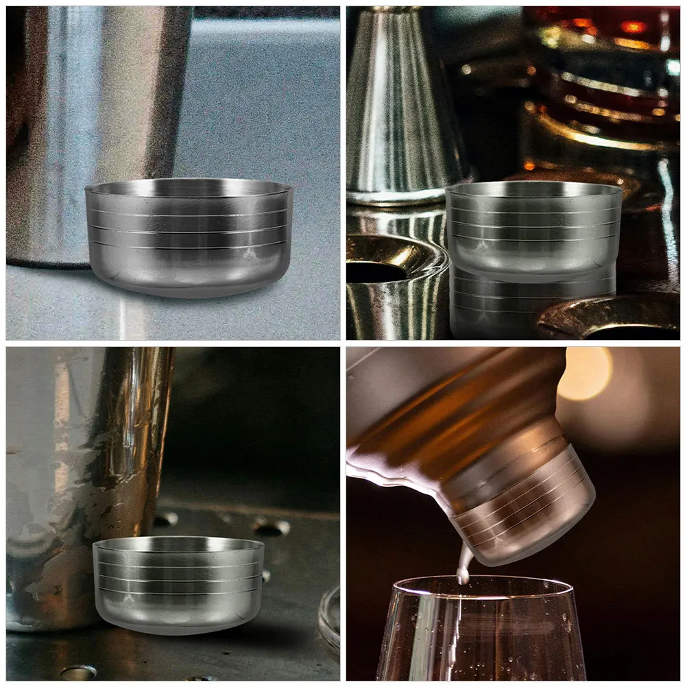 

3Pcs Bartender Shaker Lids Stainless Steel Replacement Caps Leakproof for 350ml Cocktails Mixer Milk Tea Shakers