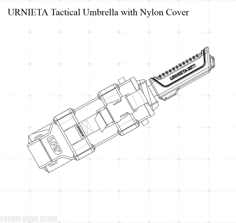 URNIETA Taktischer Regenschirm mit Nylonhülle - Automatischer UV-Schutz für Regen & Sonne, Cooles Geschenk für Männer