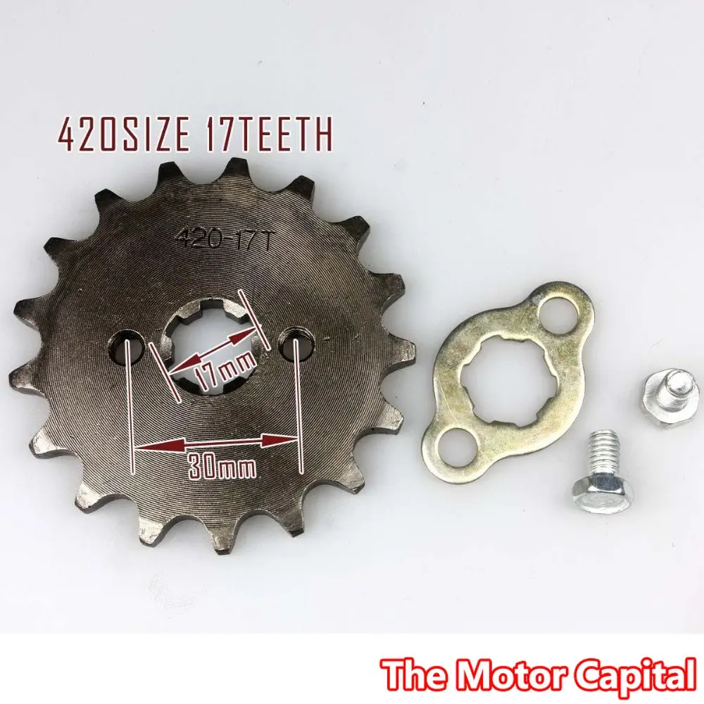 

420-17T 17mm 420 Size 17 Teeth Front Sprocket For Motorcycle ATV Dirt bike FREE SHIPPING