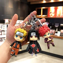 Japanese Anime Naruto Keychain Cute Anime Character Hand-made Key Pendant Schoolbag Anime Doll Keyring Fans Gifts