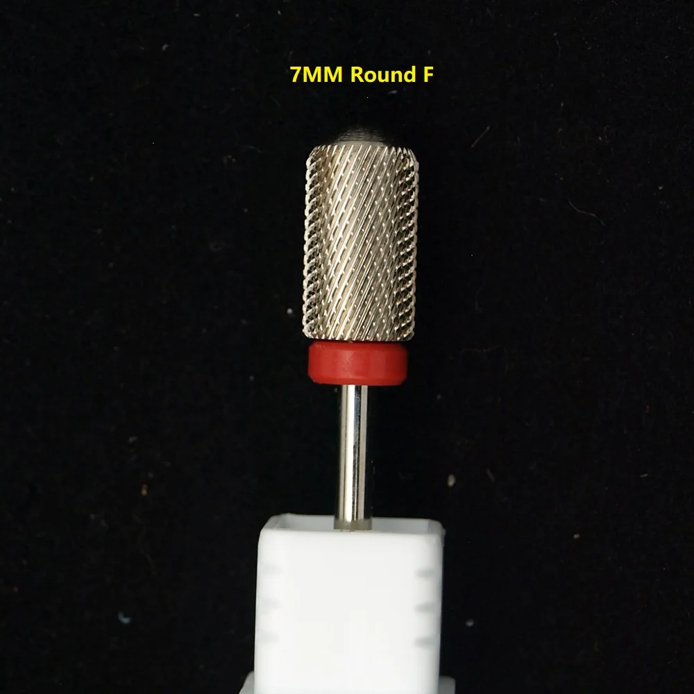 Nova Prata! Qualidade 6.6mm grande barril superior redondo original carboneto de aço tungstênio manicure prego broca arquivo acessórios