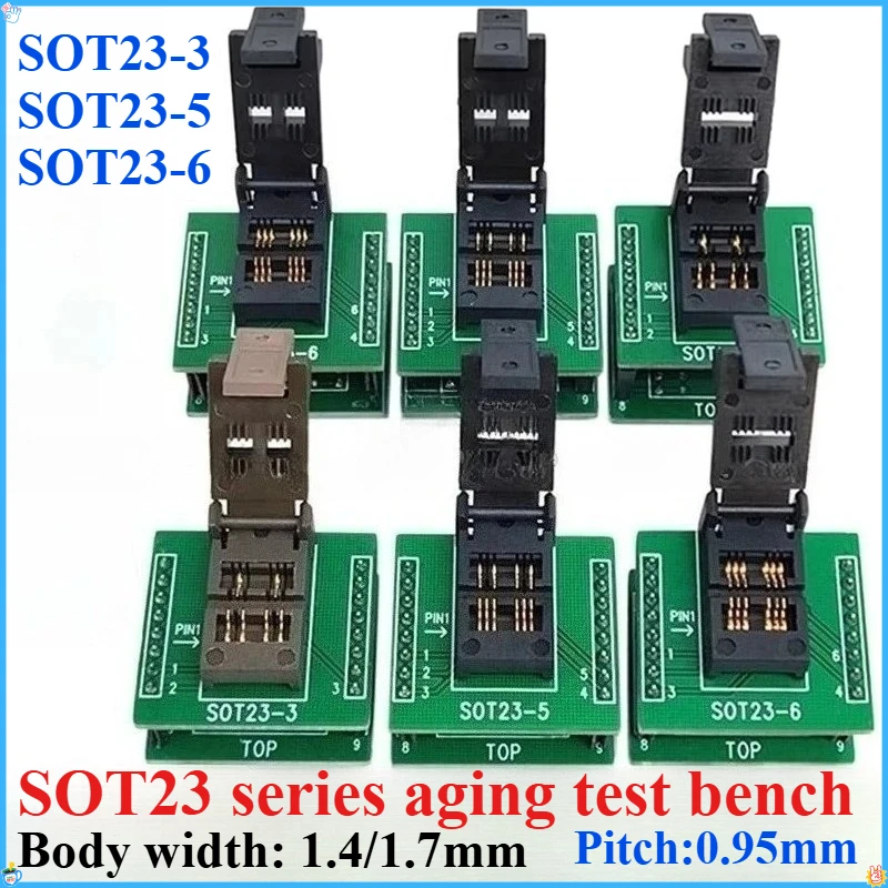 

1PCS SOT23 Series IC Chip Aging Test Stand Burn-In Stand for SOT23-3 5 6L Body Width 1.4/1.7MM