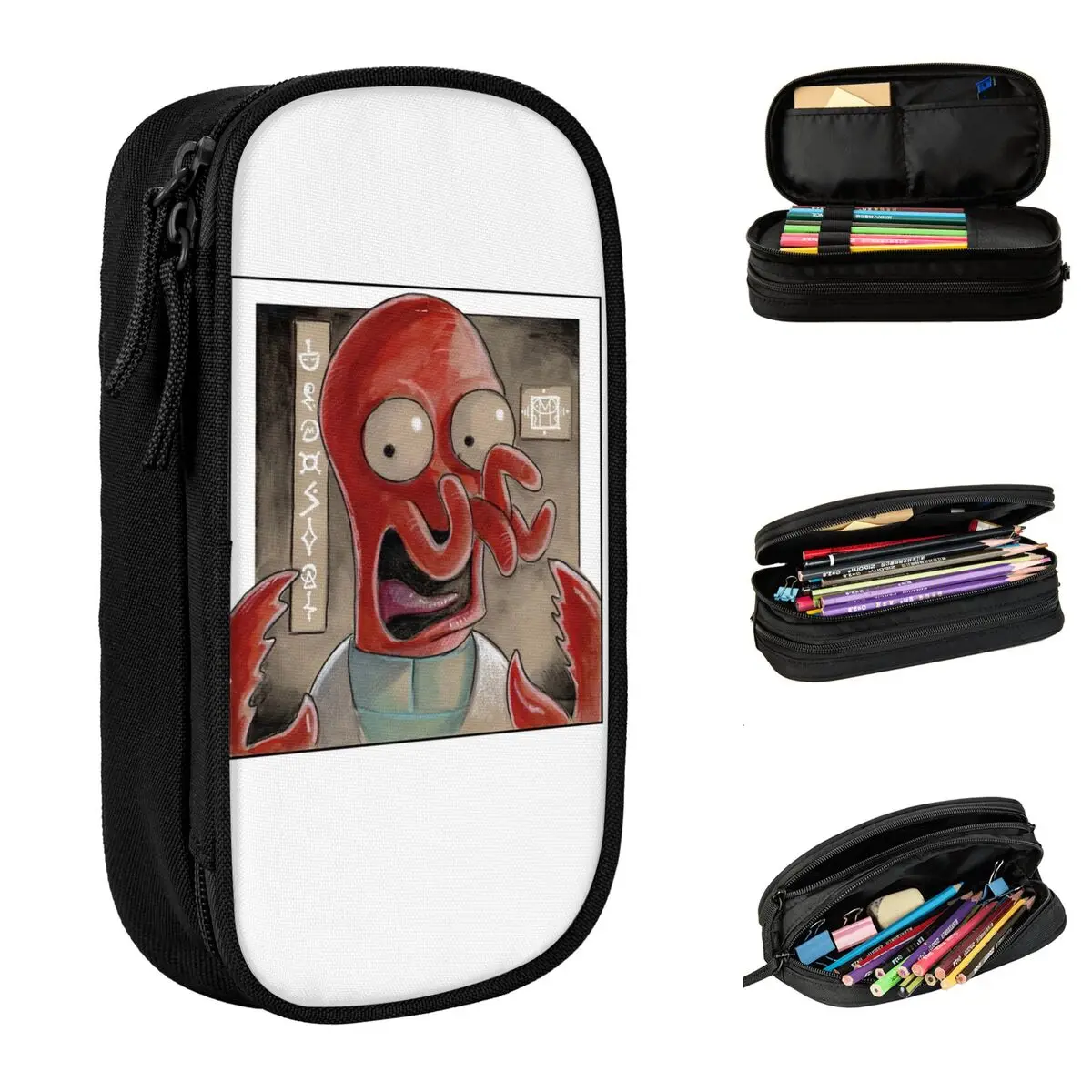 Doctor Zoidberg Pencil Case Fashion Futuramas Pen Holder Bag Student Large Storage Students School Zipper Pencilcases