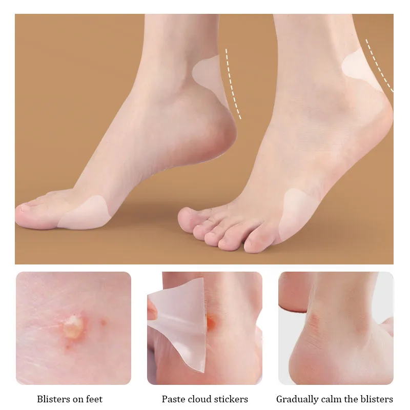 2pcs Gel Heel Protector Shoes Stickers Foot Patches Adhesive Blister Pads Heel Liner Pain Relief Plaster Foot Care Cushion Grip