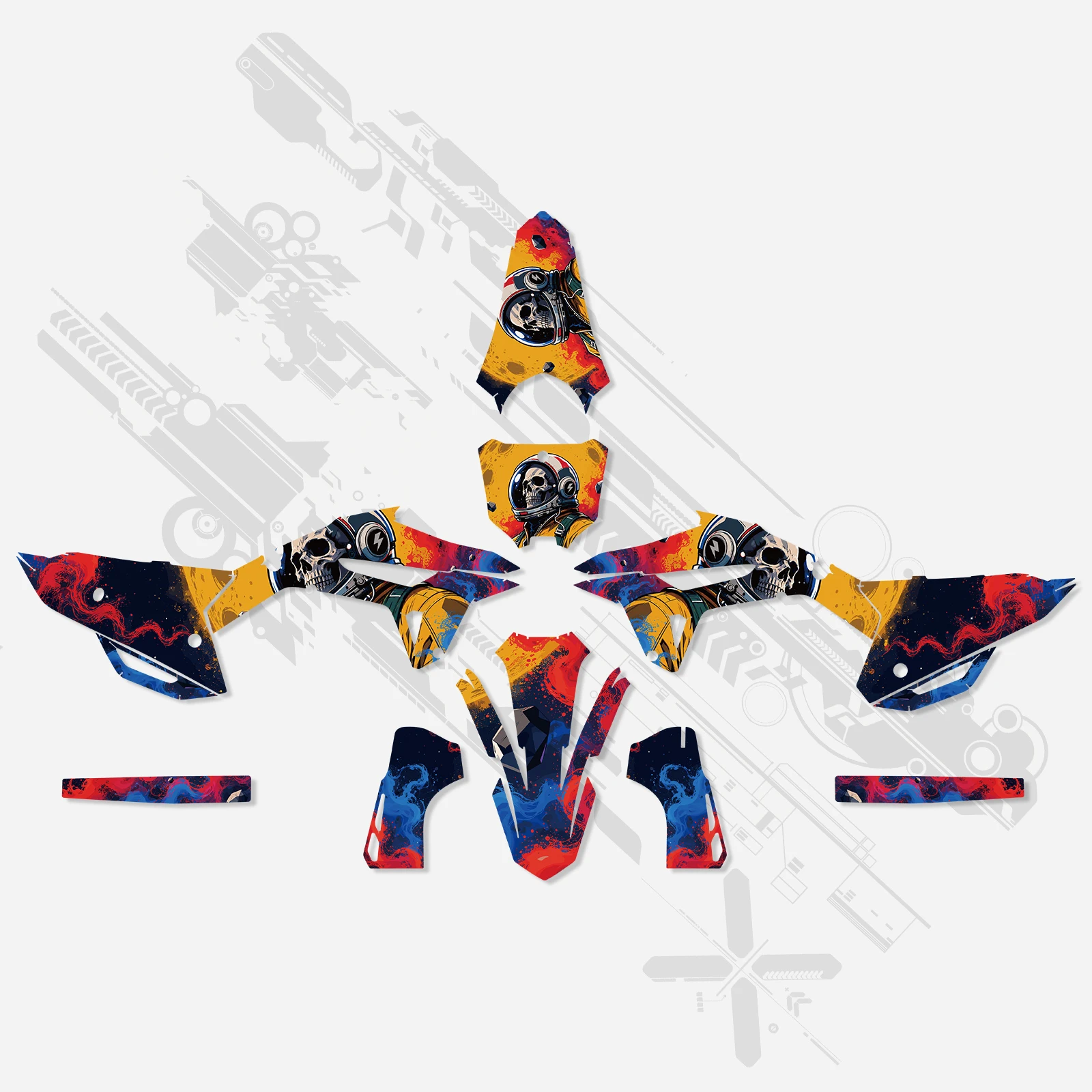 NICECNC Für Honda CRF 450R CRF450RX CRF450R CRF450RX 2021 2022 2023 2024 Motorrad-Grafik-Hintergrund-Aufkleber Anpassbare Sticker – Detail 4