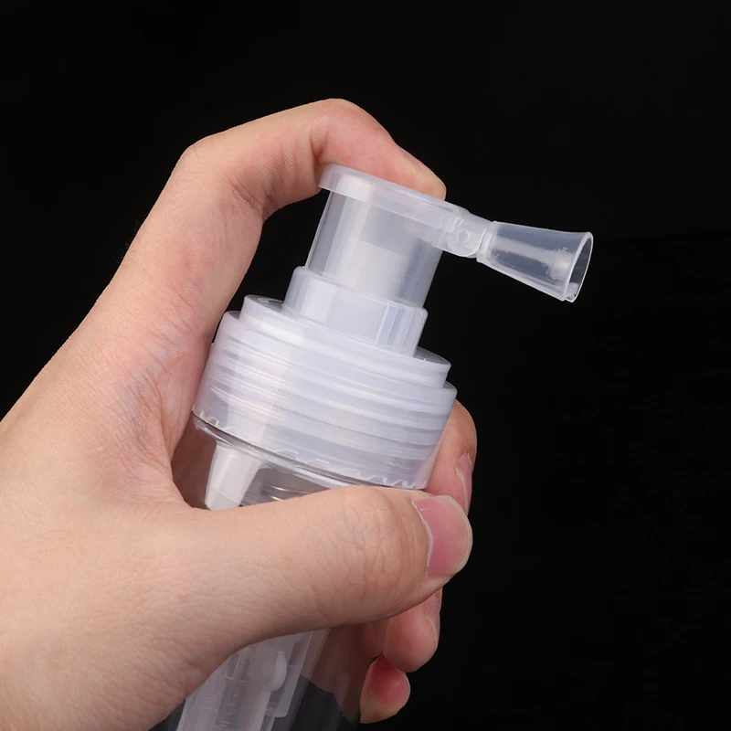 Atomizador de talco en polvo de 140 ml, botella pulverizadora de emulsión, contenedor de viaje, dispensador de loción, botella giratoria, accesorios de salón