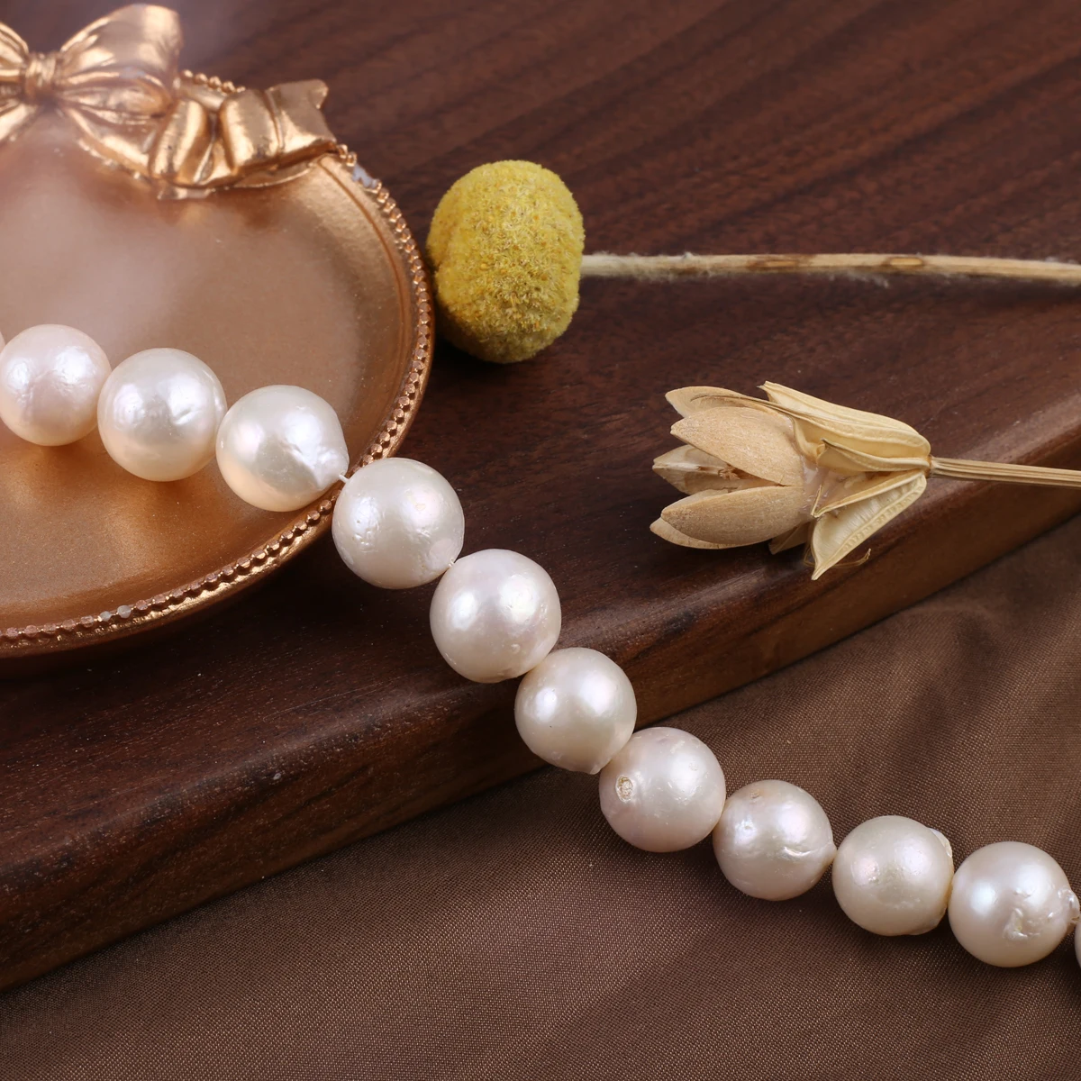 12-13mm White Pearl 100% Natural Freshwater Round White Pearl Jewelry DIY Necklace Earrings Bracelet Accessories Gift for Women