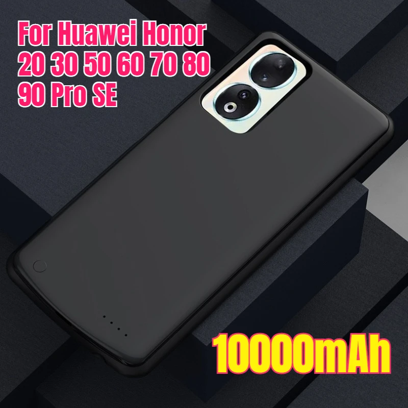 

Чехол с электроприводом 10000 мАч для Huawei Honor 20 30 50 60 70 80 90 Pro SE, аккумулятор с задним зажимом для портативной защитной крышки серии Honor