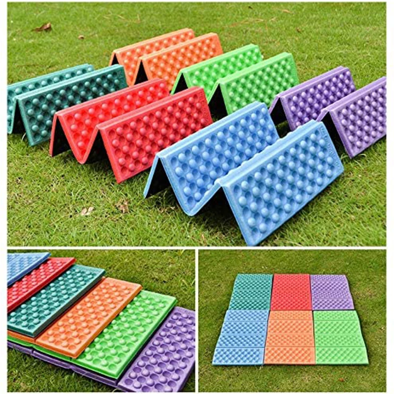 Wabenförmige Massagematte 6-fach Faltbare XPE-Matte für Outdoor-Wandern Camping Training Park Faltbares Kissen Picknick-Sitzunterlage Feuchtigkeitsbeständige Matte