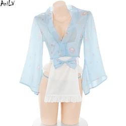 AniLV Women Chinese Hanfu Sexy Lingerie Uniform Outfits Pajamas Erotic Costumes