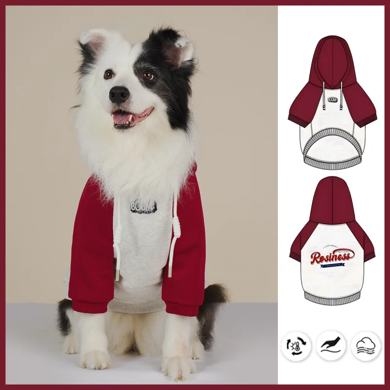 

Pet Letter Print Dog Clothes with Hood Medium and Large Dogs Big Dog Clothes